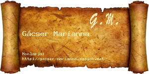 Gácser Marianna névjegykártya