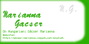 marianna gacser business card